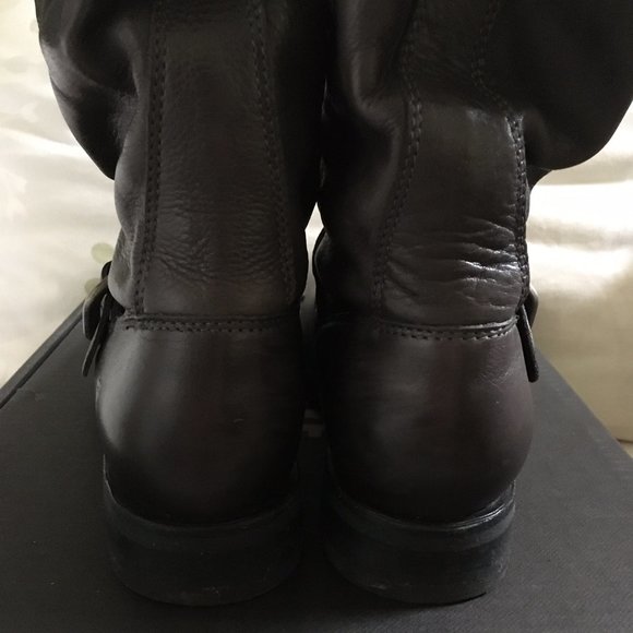 Frye Veronica Slouchy Leather Boots Size 8 - Smoke - Picture 8 of 8